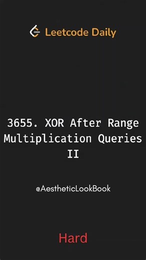 3655. XOR After Range Multiplication Queries II | Leetcode Daily-Dart #dart #leetcode #shorts#telugu