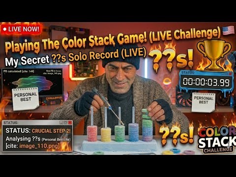 🇺🇸 Playing The Color Stack Game! My ??s Solo Record (LIVE)