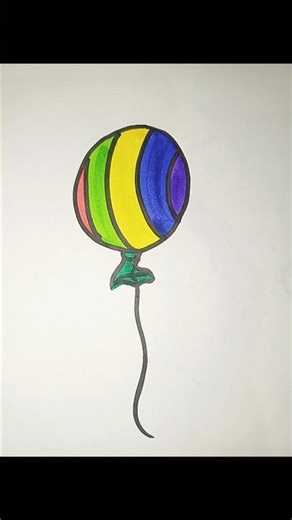 how to draw easy cute baloon #drawing #tutorial #trending #shorts