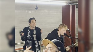 Ed Sheeran takes off disguise to perform a new song on NYC subway