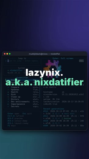 nixdatifier new cli and tui - lazynix #nixos #linux #tui