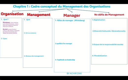 management des organisation - chapitre 1 FSJES FES | Prof Achir zaki
