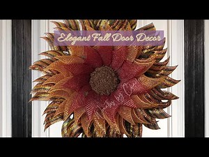 Elegant Fall Door Wreath | Mesh Petal Design Tutorial