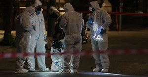 A bomb strikes near the Athens offices of the Greek railway company. No injuries reported