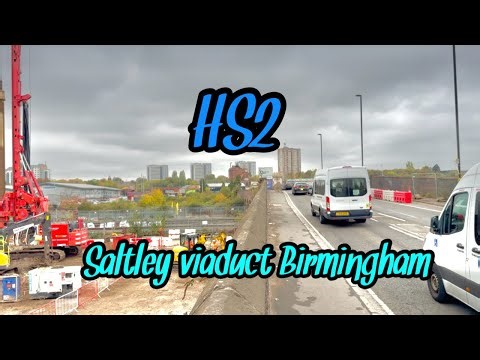 HS2 Saltley viaduct update Birmingham England 4K