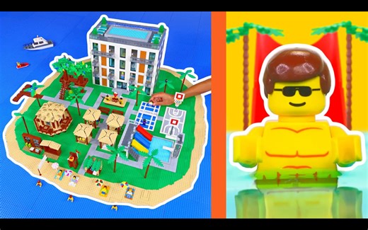 [中配]乐高岛屿度假村：建造 & 海啸测试！ - TD BRICKS