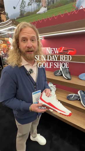 WeLikeGolf on Instagram: "NEW Sun Day Red Golf Shoe “PRESIDIO” ⛳️ I was able to speak with Tyler Pinkos, a footwear designer at Sun Day Red, at the 2026 PGA Show. The Presidio is a spikeless golf shoe, which features new tech in the shoe base. The Torsional Traction Plate and Lateral Stability Brace work together with the external heel counter to change how the shoe performs. They are releasing February 17, and I hope to get my hands on a pair! @sundayred | I have a lot more content from the PGA
