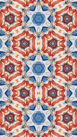 Blue & Orange Star Kaleidoscope | Relaxing Loop #relaxingvisuals #stressrelief #patternloop