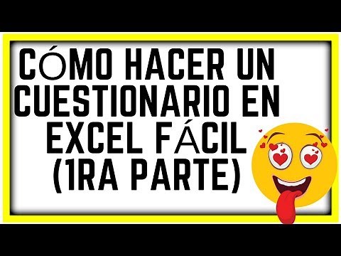 Cómo hacer un cuestionario en excel【RAPIDO Y FACIL 1RA PARTE】✅