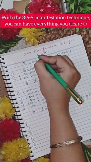 Manifest your dreams mindfully with the 3-6-9 method#affirmations #manifestation #positiveenergy