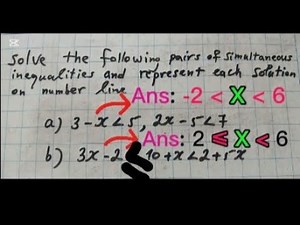 How to Solve Simultaneous Inequalities