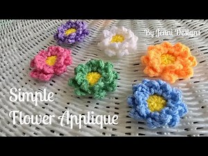 Crochet Pattern Tutorial: Simple Flower Applique