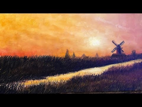 pintar al oleo un paisaje ¿AMANECER O ATARDECER?