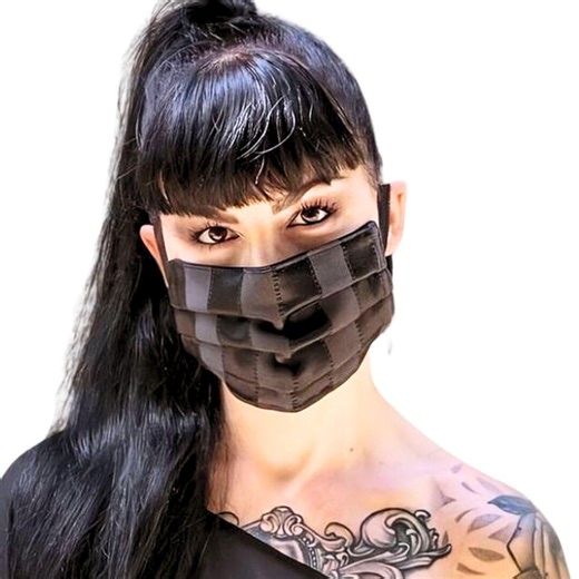 The VM Gothic Pleated Face Mask -alternative Fashion Goth Festival Mask, Handmade Goth Accessories, Venus and Mars Vancouver Accessories - Etsy