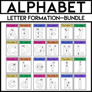 Letter Formation Posters & Pocket Chart Cards | Uppercase & Lowercase Letters