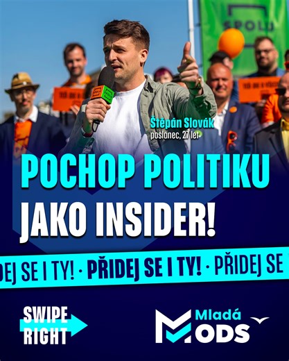 Mladá ODS on Instagram: "PŘIDEJ SE K NÁM! 💙 Náš @slovakstepa vstoupil do ODS v 18 letech – ne kvůli billboardům, ale aby politice rozuměl, byl u toho a pomáhal. Věří, že politika stojí na silných stranách, a chce tvořit komunitu, kde si můžeš politiku vyzkoušet, diskutovat a něco se naučit. Bez tlaku, bez závazků. 🤝 👉 Přidej se k nám do Mladé ODS. Online i offline. QR kód je tady 📲"