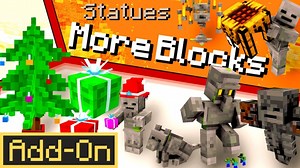 [Add-On]更多自定义方块追加内容-我的世界市场包免费下载-Minecraft Marketplace More Blocks Statues Add-On