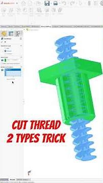 Thread with 2 types of features in solidworks 😀 #shorts #ytshorts #solidworks #malviyacadsolution