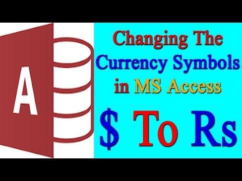 How to Change Currency Symbol In Ms Access | $ To RS | Ms Access