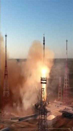 Epic drone view of Soyuz MS-29 launching to the International Space Station on July 14, 2026!