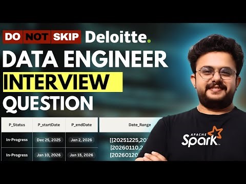 Deloitte Data Engineer Interview Question | Date & Array in PySpark | Deepankar Pathak
