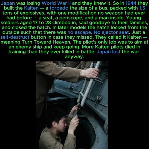 Japan Built a Torpedo Then Locked a Man Inside It #historyfacts #ancienthistory #epichistory