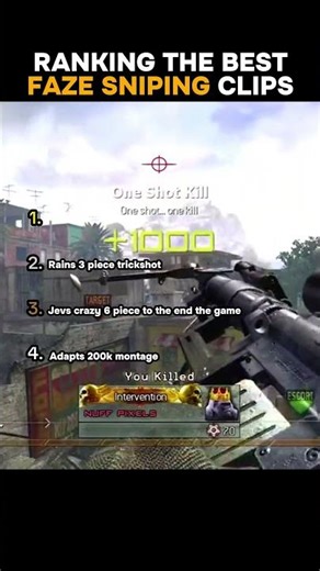 RANKING THE BEST FAZE SNIPING CLIPS