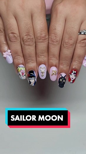 Kawaii Sailor Moon Nail Art Ideas