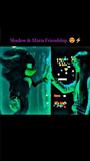 shadow and maria friendship 😍 #shadow #sonic #sonicthehedgehog