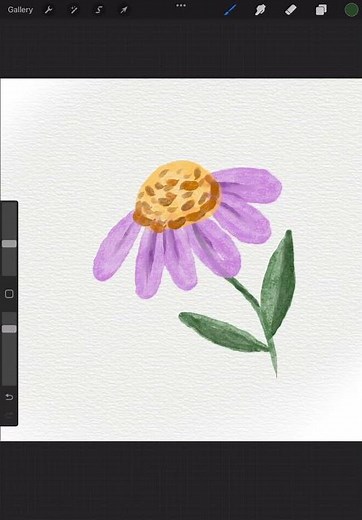 Easy Watercolor flower illustration for beginners on procreate/procreate tutorial