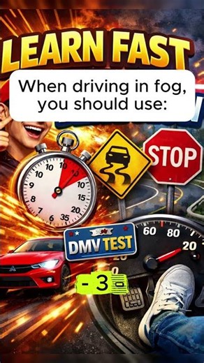 DMV Practice Test USA | Pass Your Driving Test Fast 🚗 Driving in fog