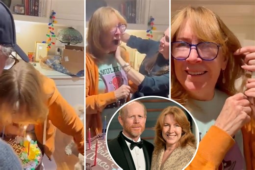 Ron Howard’s wife catches her hair on fire in scary birthday mishap: ‘Oh my God!’