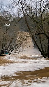 Some of you may have been to the beautiful Fancher Falls on Center Hill Lake but you’ve probably never seen it like this! 🤩 I was looking through old videos and found this from March 2021 when we kayaked out in a tandem kayak and boy was that water cold but it was incredible seeing her raging! I don’t think I ever posted this! This was a huge storm that brought lots of flooding to the area. A normally tame waterfall, in a small cove, with butterflies everywhere was turned into a beast of a wate