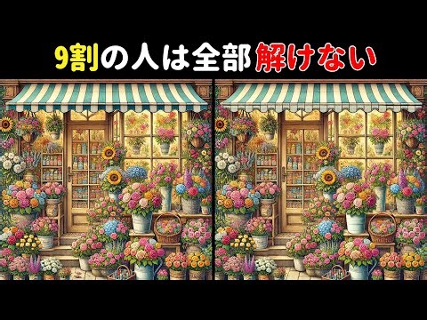【間違い探し】超難問！9割の人は全部解けない!?難しい脳トレで脳を活性化！間違い探し5問+番外編