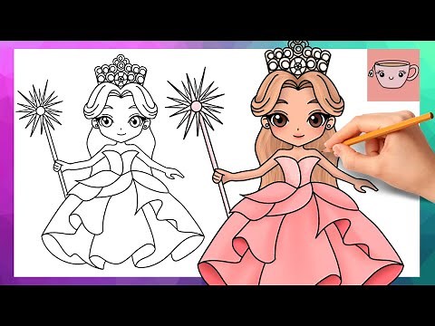 How To Draw Glinda from Wicked | Cute Drawing Tutorial