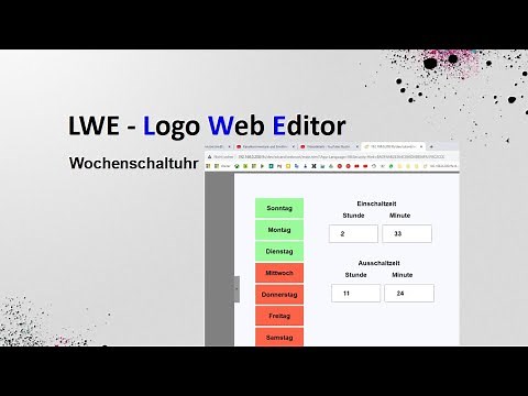 Siemens LWE, Logo Web Editor, Wochenschaltuhr Tutorial, Wochentag, Einschaltzeit, Ausschaltzeit