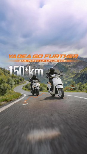 150KM ? Challenge accepted🔥 🔥 Yadea OSTA dan VELAX berhasil menyelesaikan tantangan Bandung–Bogor hanya dengan 1x charge. Lebih jauh, lebih pintar, dan lebih aman✨ #Yadea #YadeaIndonesia #MotorListrikPintar #YadeaOSTA #GoFurtherGoSmarterGoSafer