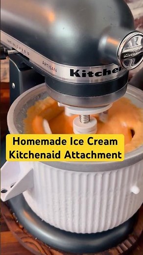 KitchenAid attachment hack for perfect ice cream #gadget #dessert #foodie