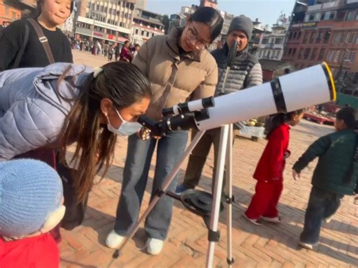 SEDS-Trinity on Instagram: "On 16 January, SEDS Trinity, SEDS KMC, SEDS Loyola and Seds Nepal jointly conducted a Solar Outreach Program at Basantpur, focused on safe solar observation and public astronomy outreach. Using telescopes equipped with proper solar filters and certified eclipse glasses, participants were given the opportunity to observe the Sun directly and learn about solar features such as sunspots. The program emphasized safe viewing practices while introducing basic concepts of so