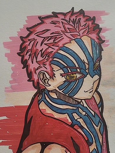 Akaza Coloring Pages for Demon Slayer Fans