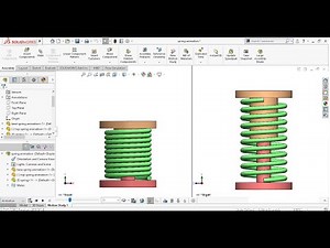 Solidworks motion study : How to make spring animation in solidworks?