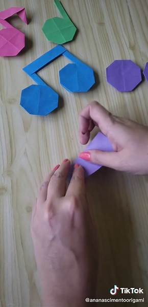 Nota musical de Origami. #aprendanotiktok #origami #dobradura
