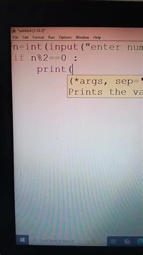 Find even and odd number using python✌️💯 #learn #python #coding #new #programming #run
