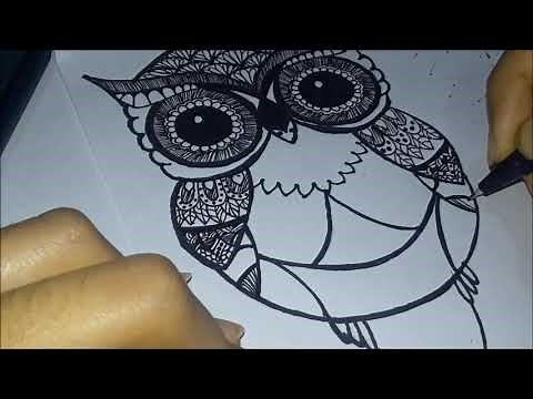 How to draw animal Zentangle art, for kids, step by step instructions