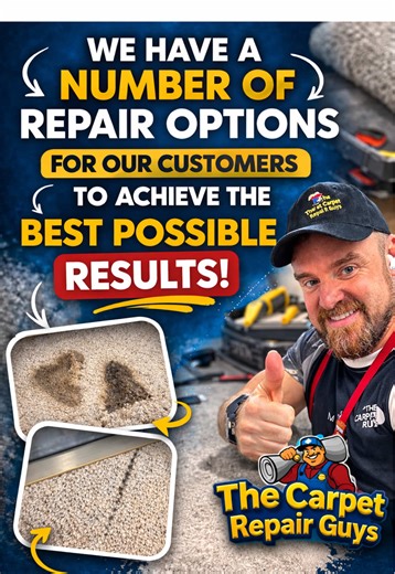Every carpet repair is different — and that’s why we always discuss the best repair option with our customers before we begin. When we arrive at your home or property, we assess the damage carefully and explain the different repair options available. Each option is designed with one goal in mind — achieving the best possible result for your carpet. In this video you can see two completely different repairs. The first is an iron burn repair, where heat damage has affected the carpet fibres. The s