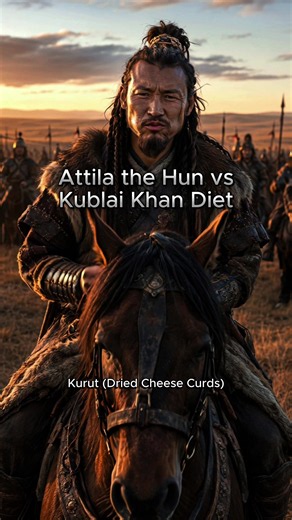 Attila the Hun VS Kublai Khan Diet! Who was better fighter? #foodhistory #foodasmr #attilathehun #kublaikahn #history