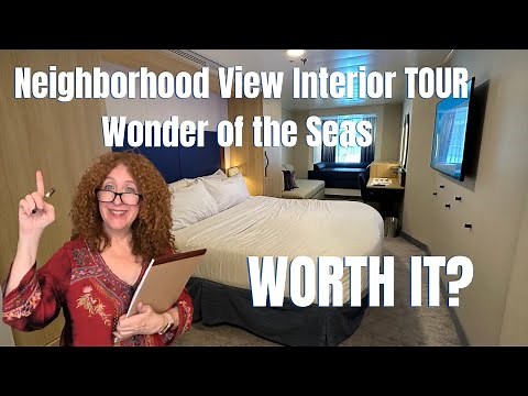 Wonder of the Seas Neighborhood View Interior Cabin Tour