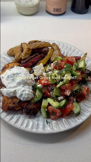 Easy Greek bowls for dinner 🇬🇷 #dinnerrecipes