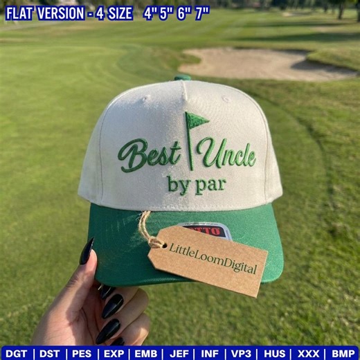 Best Uncle by Par Hat Embroidery File, Funny Golf Uncle Quote Cap Embroidery Design, Pregnancy Announcement Uncle Gift File, Best Uncle Ever - Etsy