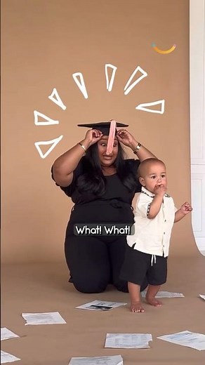 Her son decided to achieve a milestone of his own 😲 #graduation #firststeps